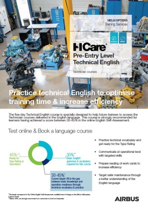 Brochure of Pre-Entry Level Technical English - Airbus Helicopters Training School